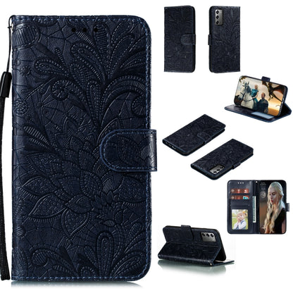 Lace Flower Horizontal Flip Leather Case with Holder & Card Slots & Wallet & Photo Frame, For Samsung Galaxy Note20, For Samsung Galaxy Note20 Ultra