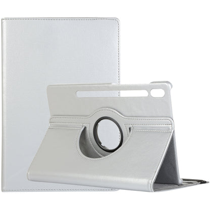 Litchi Texture Horizontal Flip 360 Degrees Rotation Leather Case with Holder, For Samsung Galaxy Tab S7 T870 (2020)