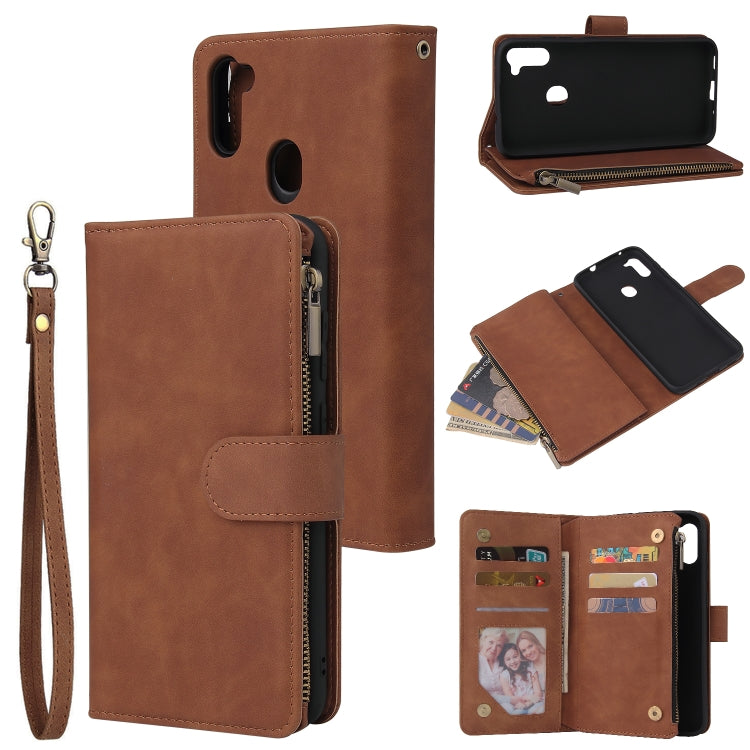 Multifunctional Retro Frosted Horizontal Flip Leather Case with Card Slot & Holder & Zipper Wallet & Photo Frame & Lanyard, For iPhone 12 Pro Max, For iPhone 12 / 12 Pro, For iPhone 12 mini, For Samsung Galaxy A11, For Samsung Galaxy A21s              ...