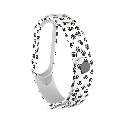 For Xiaomi Mi Band 5 TPU Replacement Strap Watchband, Peacock, Splash Ink, Skull, Butterflies, Colorful Skull, Facebook, Birds and Flowers, Blue Rose, Flamingo, Dog Paw, Stripe, Grass, Yellow Leopard, Gorgeous Starry Sky, Red Lips