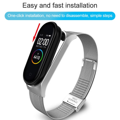 For Xiaomi Mi Band 4 / 3 Milanese Metal Replacement Strap Watchband, Silver, Black, Rose Gold, Rose Pink