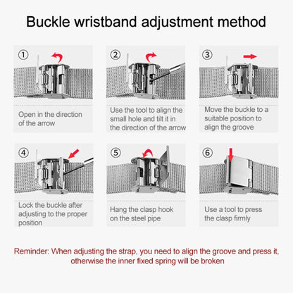 For Xiaomi Mi Band 4 / 3 Milanese Metal Replacement Strap Watchband, Silver, Black, Rose Gold, Rose Pink