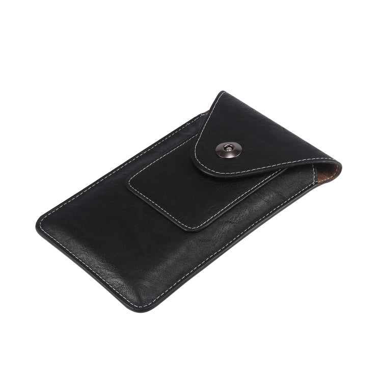 Elephant Texture Men Leisure Simple Universal Mobile Phone Waist Pack Leather Case with Card Slot, Suitable for 6.7-6.9 inch Smartphones, For iPhone 12 Pro Max