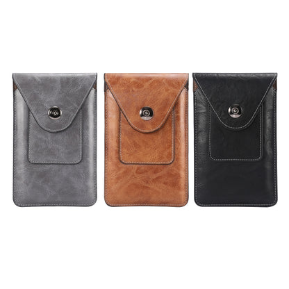 Elephant Texture Men Leisure Simple Universal Mobile Phone Waist Pack Leather Case with Card Slot, Suitable for 6.7-6.9 inch Smartphones, For iPhone 12 Pro Max