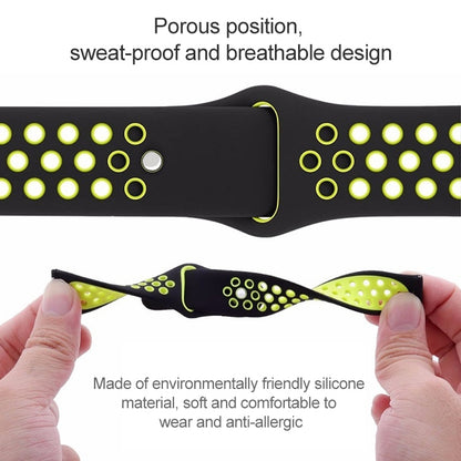For Smasung Gear S4 Active 22mm Two-color Silicone Replacement Strap Watchband