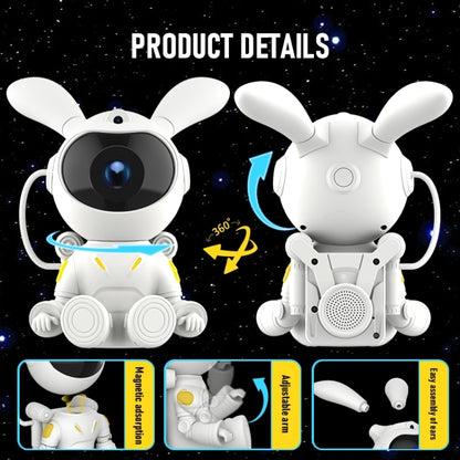 G002 Space Rabbit Starry Sky Projection Lamp Bluetooth Speaker 2 in 1 Laser Light, G002 Bluetooth