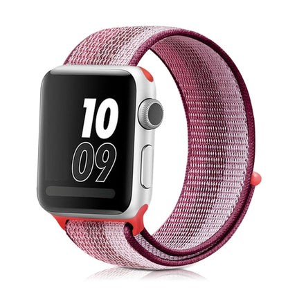 Nylon Loop Watchband, For Apple Watch Series 8&7 41mm / SE 2&6&SE&5&4 40mm / 3&2&1 38mm, For Apple Watch Ultra 49mm / Series 8&7 45mm / SE 2&6&SE&5&4 44mm / 3&2&1 42mm, For Apple Watch Series 7 41mm / 6 & SE & 5 & 4 40mm / 3 & 2 & 1 38mm               ...
