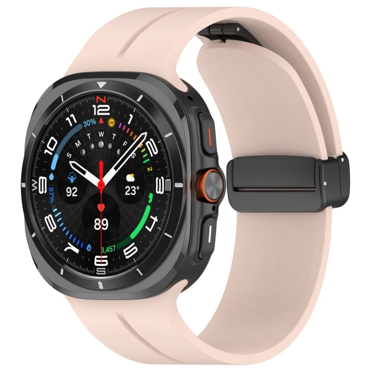 Magnetic Folding Buckle Silicone Watch Band, For Samsung Galaxy Watch Ultra 47mm / Ultra 2025