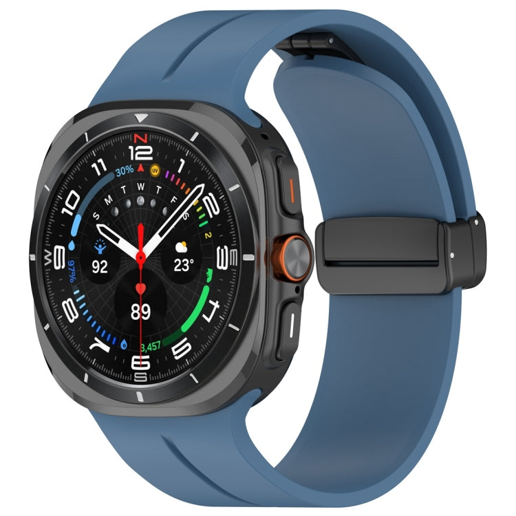Magnetic Folding Buckle Silicone Watch Band, For Samsung Galaxy Watch Ultra 47mm / Ultra 2025