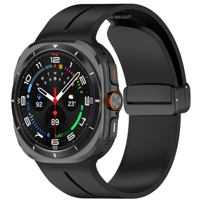 Magnetic Folding Buckle Silicone Watch Band, For Samsung Galaxy Watch Ultra 47mm / Ultra 2025