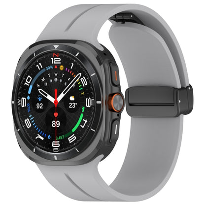 Magnetic Folding Buckle Silicone Watch Band, For Samsung Galaxy Watch Ultra 47mm / Ultra 2025