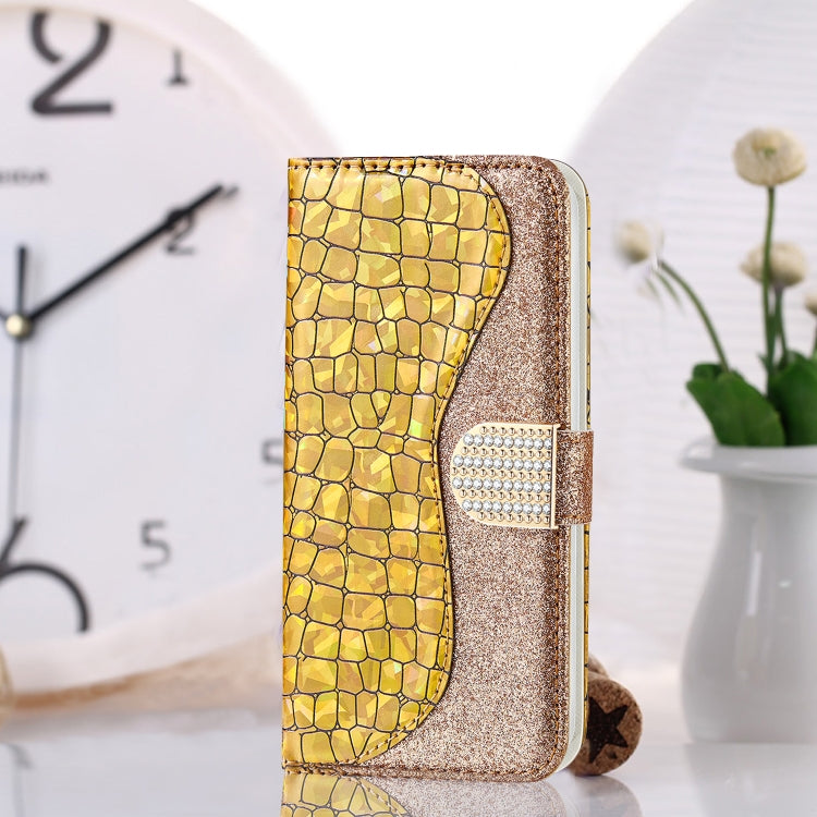 Laser Glitter Powder Matching Crocodile Texture Horizontal Flip Leather Case with Card Slots & Holder & Wallet, For iPhone 12 mini, For iPhone 12 / 12 Pro, For iPhone 12 Pro Max, For Samsung Galaxy Note20, For Samsung Galaxy Note20 Ultra               ...