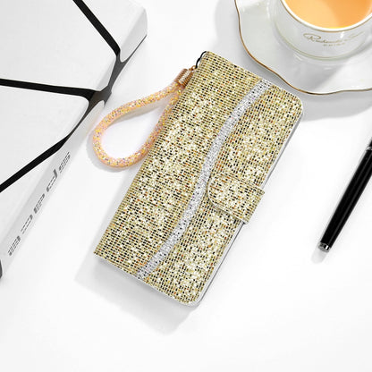Glitter Powder Horizontal Flip Leather Case with Card Slots & Holder & Lanyard, For Samsung Galaxy A21s, For Samsung Galaxy Note 20, For Samsung Galaxy Note 20 Ultra