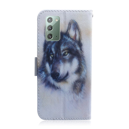 Coloured Drawing Horizontal Flip Leather Case, with Holder & Card Slots & Wallet, For Samsung Galaxy Note 20, For Samsung Galaxy Note 20 Ultra