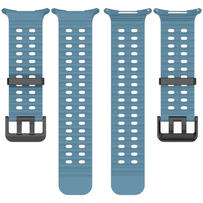 Ocean Dual Silver Buckle Silicone Watch Band, For Samsung Galaxy Watch Ultra 47mm / Ultra 2025