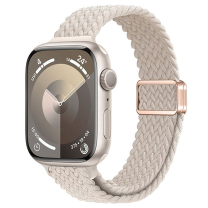 Slim Magnetic Buckle Nylon Braided Watch Band, For Apple Watch SE 2023 44mm, For Apple Watch SE 2023 40mm