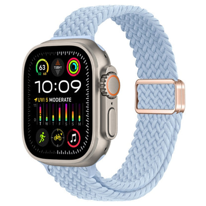 Slim Magnetic Buckle Nylon Braided Watch Band, For Apple Watch Ultra 2 49mm, For Apple Watch Series 9 45mm