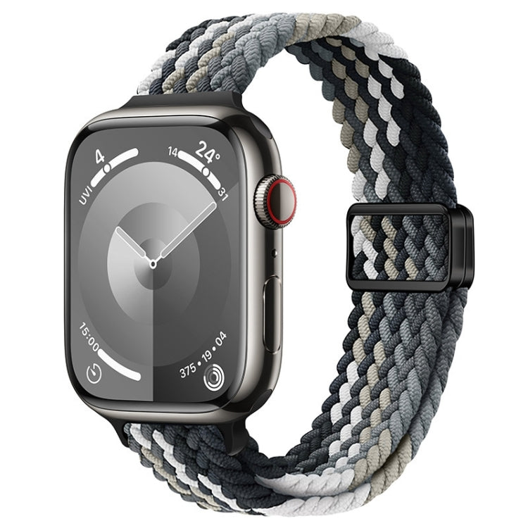 Slim Magnetic Buckle Nylon Braided Watch Band, For Apple Watch Ultra 2 49mm, For Apple Watch Series 9 45mm
