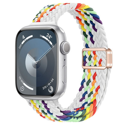 Slim Magnetic Buckle Nylon Braided Watch Band, For Apple Watch Series 9 41mm, For Apple Watch Ultra 49mm