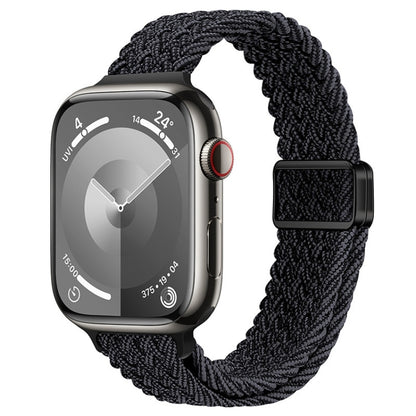 Slim Magnetic Buckle Nylon Braided Watch Band, For Apple Watch Series 9 41mm, For Apple Watch Ultra 49mm