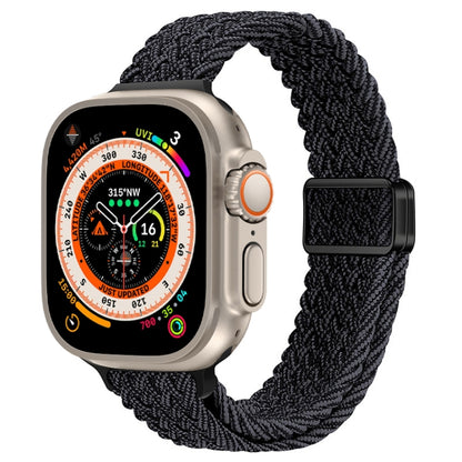 Slim Magnetic Buckle Nylon Braided Watch Band, For Apple Watch Series 9 41mm, For Apple Watch Ultra 49mm