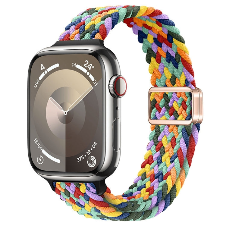Slim Magnetic Buckle Nylon Braided Watch Band, For Apple Watch Series 7 41mm, For Apple Watch Series 7 45mm