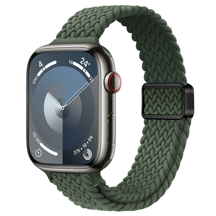 Slim Magnetic Buckle Nylon Braided Watch Band, For Apple Watch SE 40mm, For Apple Watch SE 44mm