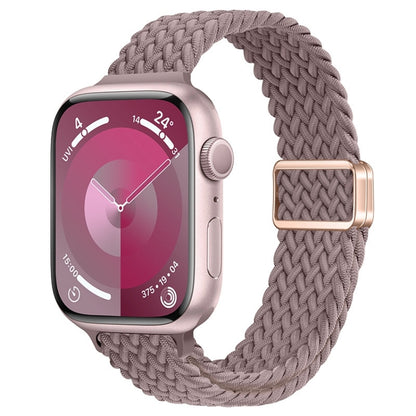 Slim Magnetic Buckle Nylon Braided Watch Band, For Apple Watch SE 40mm, For Apple Watch SE 44mm