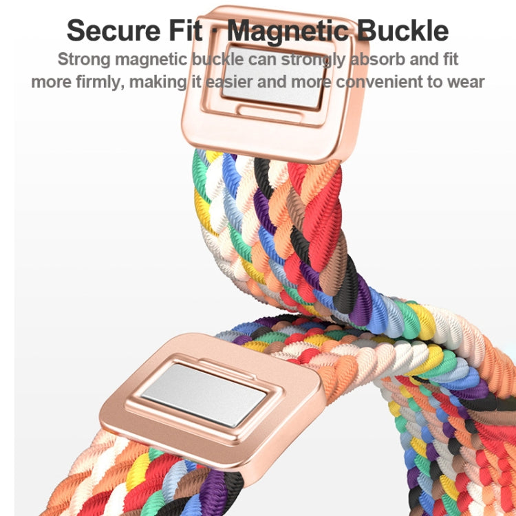Slim Magnetic Buckle Nylon Braided Watch Band, For Apple Watch Series 6 40mm, For Apple Watch Series 6 44mm