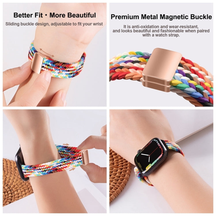 Slim Magnetic Buckle Nylon Braided Watch Band, For Apple Watch SE 2022 40mm, For Apple Watch SE 2022 44mm