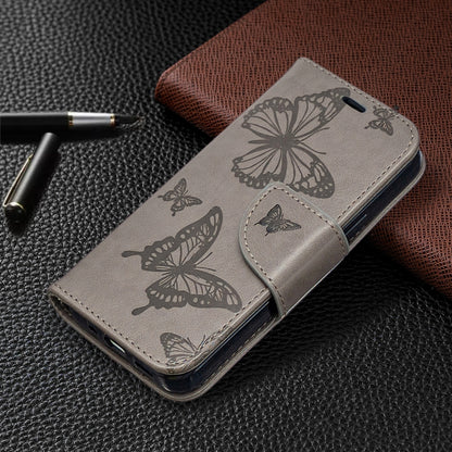 Embossing Two Butterflies Pattern Horizontal Flip PU Leather Case with Holder & Card Slot & Wallet & Lanyard, For iPhone 12 mini, For iPhone 12 / 12 Pro, For iPhone 12 Pro Max, For Samsung Galaxy Note20, For Samsung Galaxy Note20 Ultra