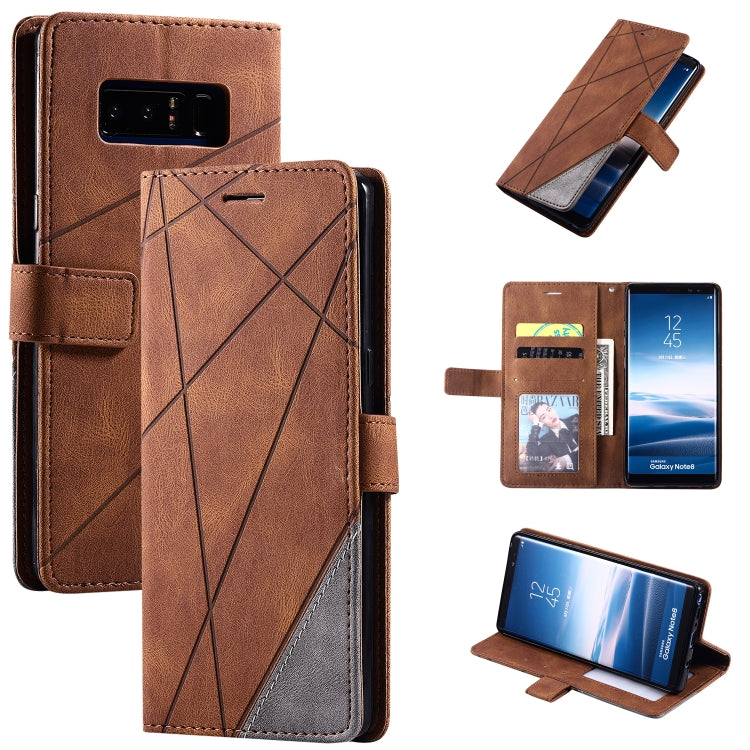 Skin Feel Splicing Horizontal Flip Leather Case with Holder & Card Slots & Wallet & Photo Frame, For Samsung Galaxy A20s, For Samsung Galaxy A70s, For Samsung Galaxy Note 8, For Samsung Galaxy A21s, For Samsung Galaxy Note20 Ultra                      ...