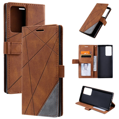 Skin Feel Splicing Horizontal Flip Leather Case with Holder & Card Slots & Wallet & Photo Frame, For Samsung Galaxy A20s, For Samsung Galaxy A70s, For Samsung Galaxy Note 8, For Samsung Galaxy A21s, For Samsung Galaxy Note20 Ultra                      ...