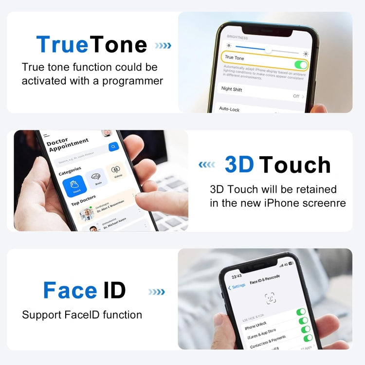 ZY incell HD 1:1 LCD Screen, Remove IC Need Professional Repair, For iPhone 14 Plus(Incell), For iPhone 14, For iPhone 14 Pro Max(Incell), For iPhone 13 Pro(Incell), For iPhone 13, For iPhone 12 / 12 Pro(Incell), For iPhone 11 Pro Max, For iPhone 11