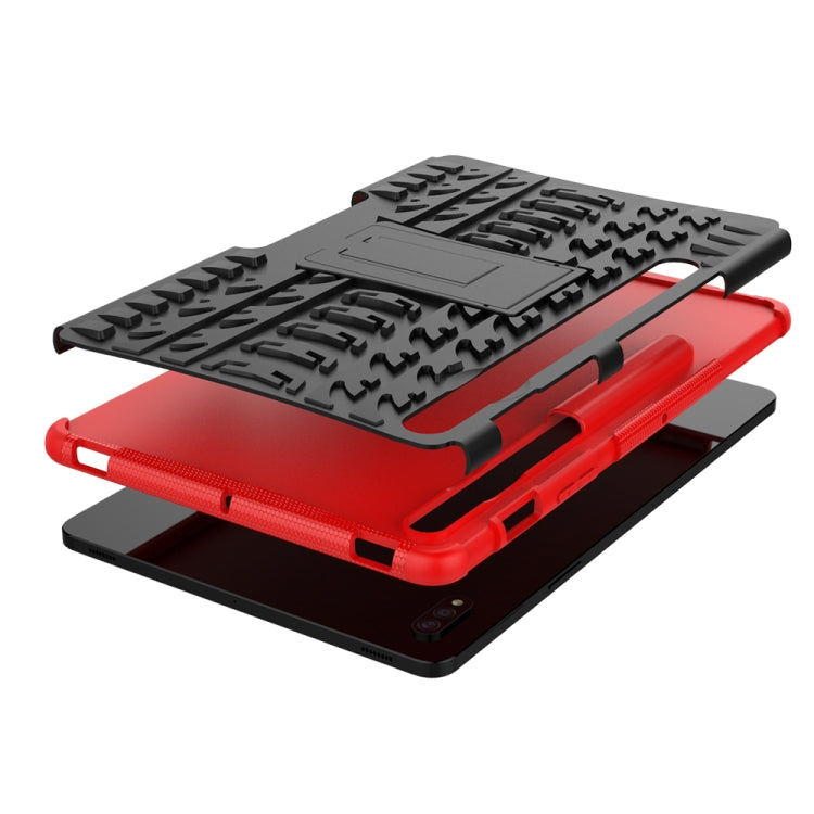 Tire Texture Shockproof TPU+PC Protective Case with Holder, For Samsung Galaxy Tab S8 / Galaxy Tab S7 T870 / T875, For Xiaomi Redmi 9A, For OPPO A52 / A72 / A92