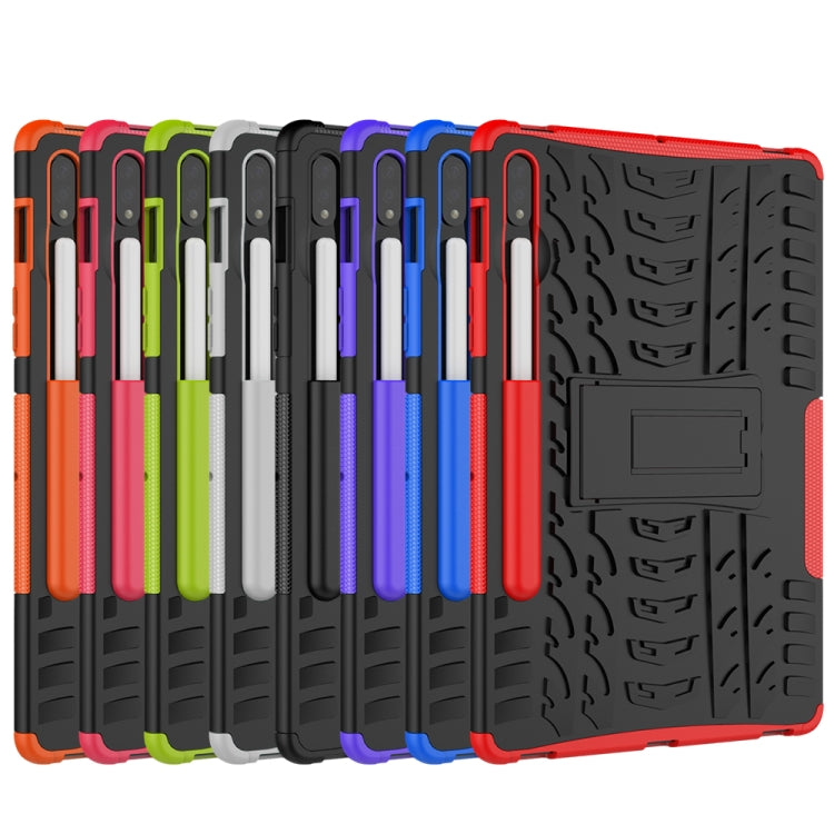 Tire Texture Shockproof TPU+PC Protective Case with Holder, For Samsung Galaxy Tab S8 / Galaxy Tab S7 T870 / T875, For Xiaomi Redmi 9A, For OPPO A52 / A72 / A92