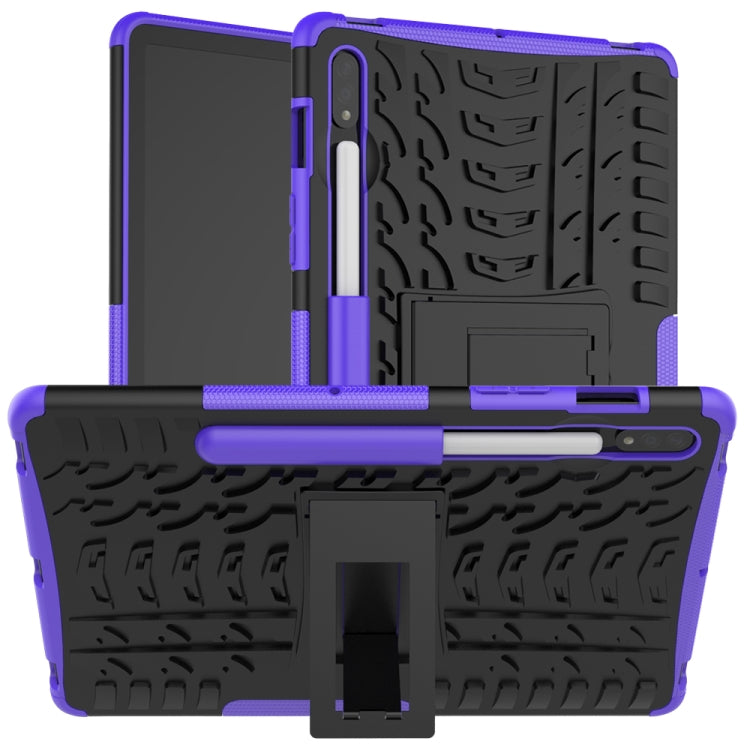Tire Texture Shockproof TPU+PC Protective Case with Holder, For Samsung Galaxy Tab S8 / Galaxy Tab S7 T870 / T875, For Xiaomi Redmi 9A, For OPPO A52 / A72 / A92