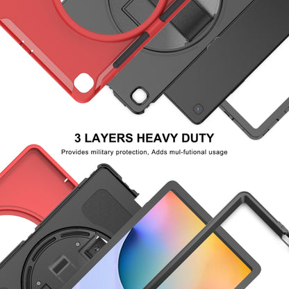 360 Degree Rotation PC+TPU Protective Cover with Holder & Hand Strap & Pen Slot, For Samsung Galaxy Tab A 8.4 (2020) T307, For Samsung Galaxy Tab S6 Lite, For iPad Pro 12.9 inch (2020), For iPad 10.2