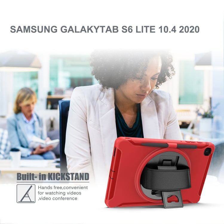 360 Degree Rotation PC+TPU Protective Cover with Holder & Hand Strap & Pen Slot, For Samsung Galaxy Tab A 8.4 (2020) T307, For Samsung Galaxy Tab S6 Lite, For iPad Pro 12.9 inch (2020), For iPad 10.2