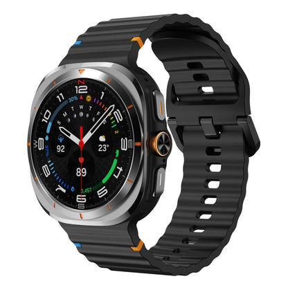 Wavy Grain Stitched Silicone Watch Band, For Samsung Galaxy Watch Ultra 47mm / Ultra 2025