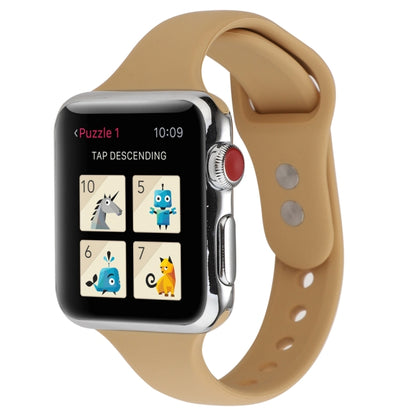 Thin Silicone Double Buckle Replacement Wrist Strap, For Apple Watch 5 & 4 44mm / 3 & 2 & 1 42mm