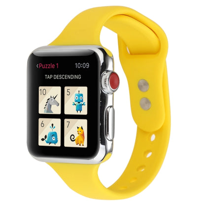Thin Silicone Double Buckle Replacement Wrist Strap, For Apple Watch 5 & 4 44mm / 3 & 2 & 1 42mm
