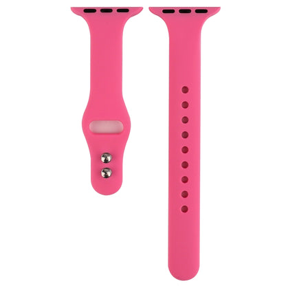 Thin Silicone Double Buckle Replacement Wrist Strap, For Apple Watch Series 7 41mm / 6 & SE & 5 & 4 40mm / 3 & 2 & 1 38mm, For Apple Watch Series 8&7 41mm / SE 2&6&SE&5&4 40mm / 3&2&1 38mm