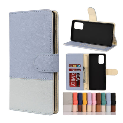 Color Splicing Horizontal Flip Leather Case with Holder & Card Slots & Wallet & Photo Frame, For Samsung Galaxy Note20, For Samsung Galaxy Note20 Ultra