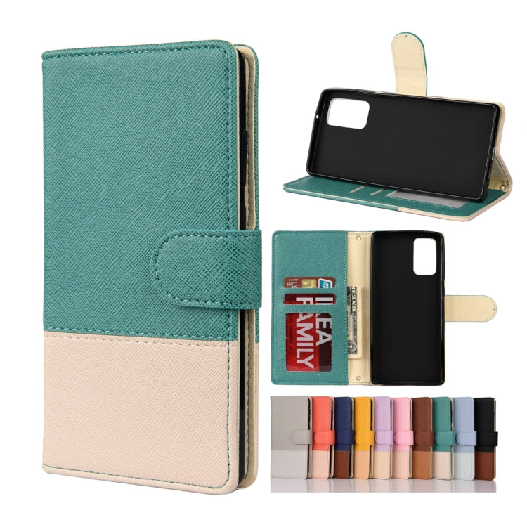 Color Splicing Horizontal Flip Leather Case with Holder & Card Slots & Wallet & Photo Frame, For Samsung Galaxy Note20, For Samsung Galaxy Note20 Ultra