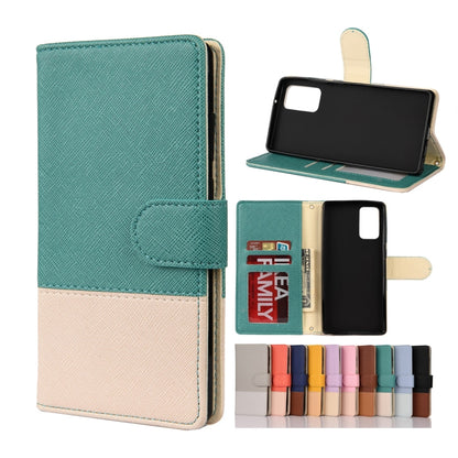 Color Splicing Horizontal Flip Leather Case with Holder & Card Slots & Wallet & Photo Frame, For Samsung Galaxy Note20, For Samsung Galaxy Note20 Ultra