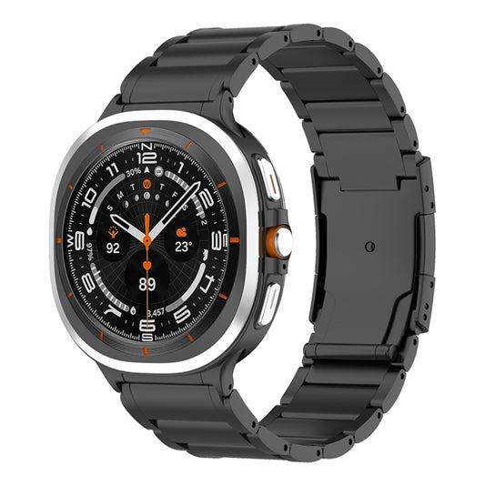 Three Beads Tortoise Buckle Titanium Steel Watch Band, For Samsung Galaxy Watch Ultra / Ultra 2025, For Samsung Galaxy Watch8 / Watch8 Classic