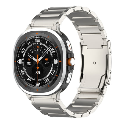 Three Beads Tortoise Buckle Titanium Steel Watch Band, For Samsung Galaxy Watch Ultra / Ultra 2025, For Samsung Galaxy Watch8 / Watch8 Classic