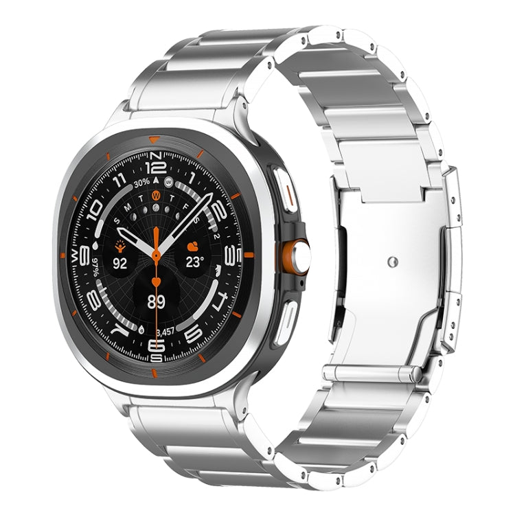 Three Beads Tortoise Buckle Titanium Steel Watch Band, For Samsung Galaxy Watch Ultra / Ultra 2025, For Samsung Galaxy Watch8 / Watch8 Classic