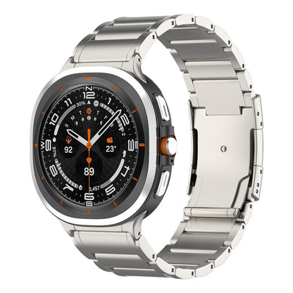 Three Beads Tortoise Buckle Titanium Steel Watch Band, For Samsung Galaxy Watch Ultra / Ultra 2025, For Samsung Galaxy Watch8 / Watch8 Classic